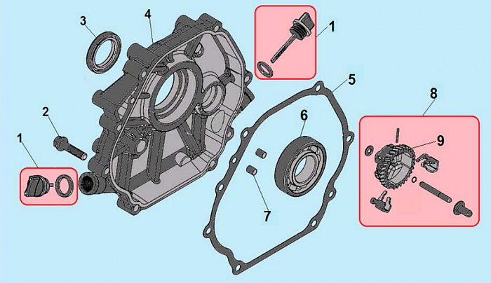 4 КРЫШКА МОТОПОМПА CHAMPION GTP80H